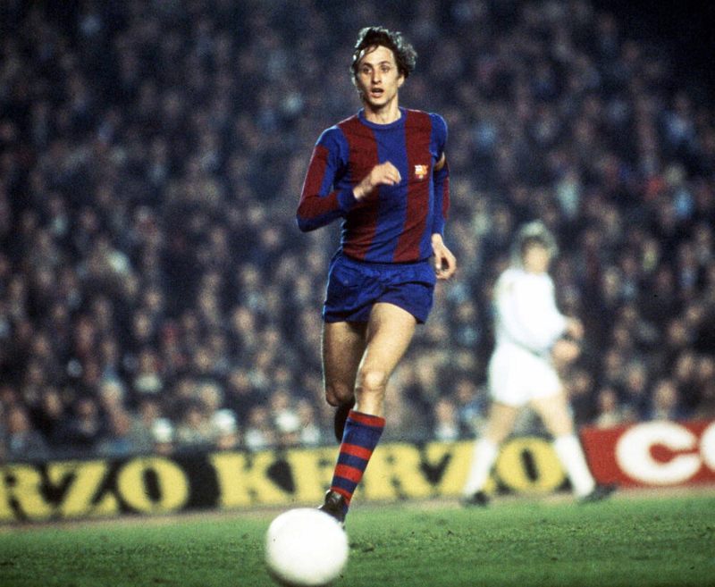 Johann Cruyff trong màu áo của Barcelona